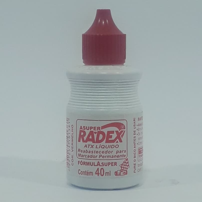Tinta Para Marcador Permanente 40Ml Vermelha Radex