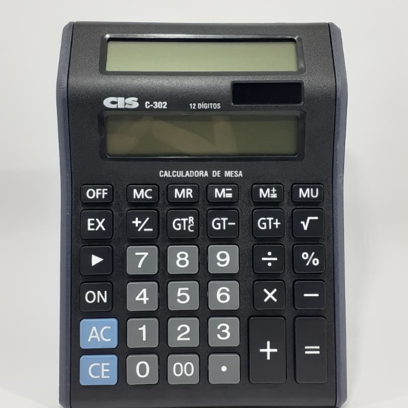 Calculadora Mesa 12D C-301/302 Visor Duplo Cis
